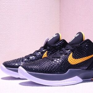 Nike Black and Orange Athletic Sneakers